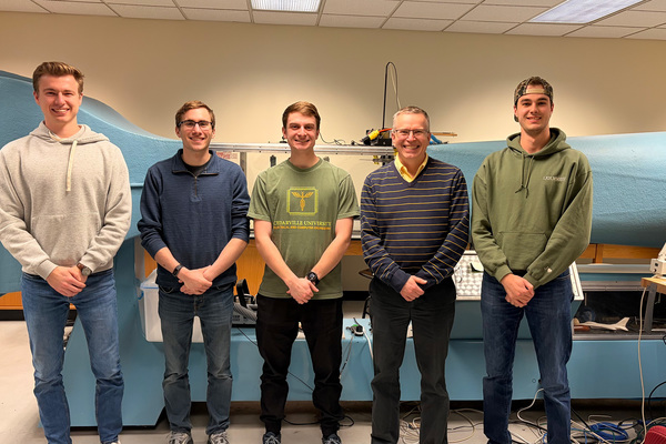 Representation of the achievement named 'Built To Last: Students Design Wind Tunnel for Future Generations'.