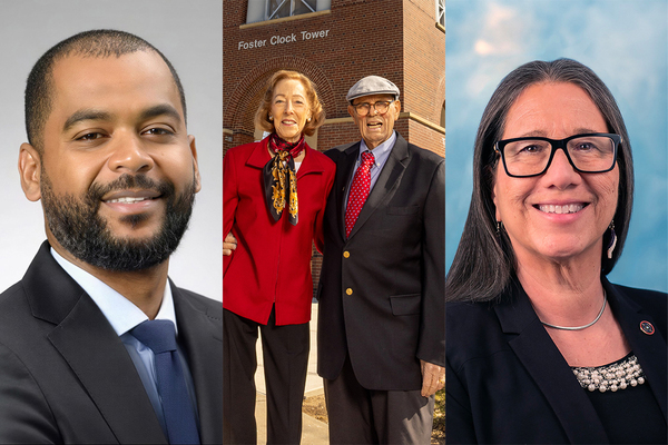 Eastern's 2026 commencement speakers and distinguished awardees: Harold Tavares, David and Marilyn Foster, and Beth Regan '79