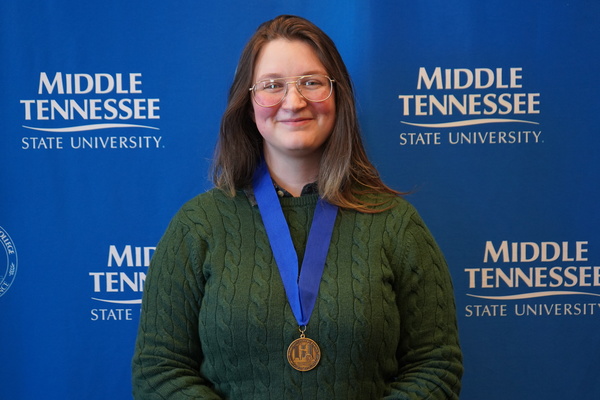 Representation of the achievement named 'Madison Kilgore successfully defends Honors thesis at MTSU'.