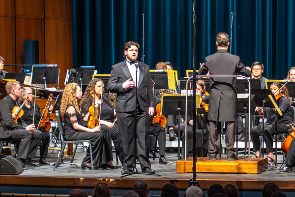 Jon Dirk Ross performing with the ASU Symphony Orchestra