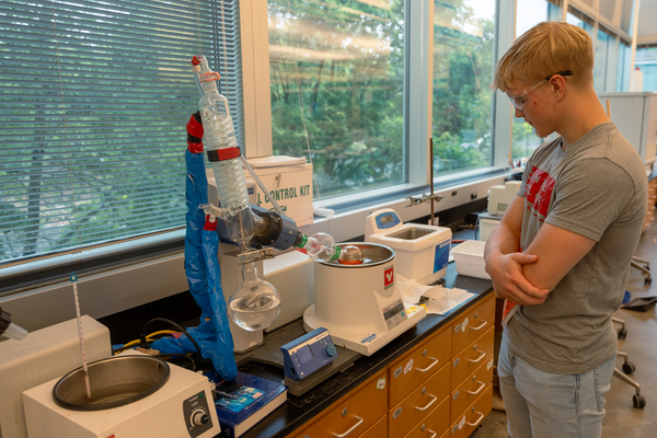 Chemistry plays a key role in STEM education at Central and Vermeer Charitable Foundation helps fund the latest equipment. 
