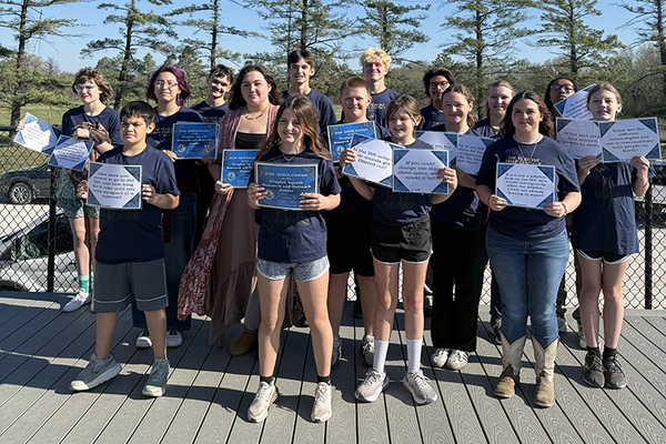 Middle school students from Emporia, North Lyon County and Southern Lyon County school districts wrote questions that they then asked European Space Agency astronaut Sophie Adenot, who answered them from the International Space Station in real time. 