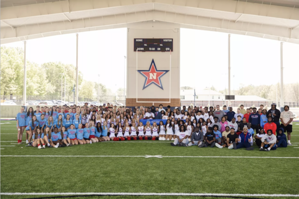 Members of almost every athletic team at Northwest Mississippi Community College were present for the grand opening of the Athletic Performance Facility on Thursday afternoon. The new building will serve as the home of Ranger cheer and dance as well as providing a covered place for teams to practice. Photo by Carly Fox