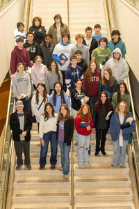 Students from Bolton High School visit Eastern's campus.