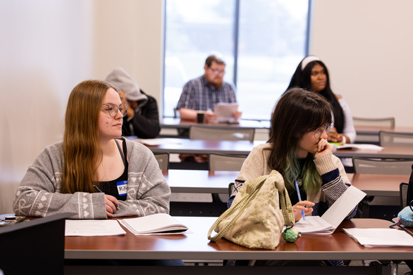 Students attending a session at MCCCWA on April 10 in the Heindl Center for the Performing Arts. Photo by Sarah Smith-Hutchinson