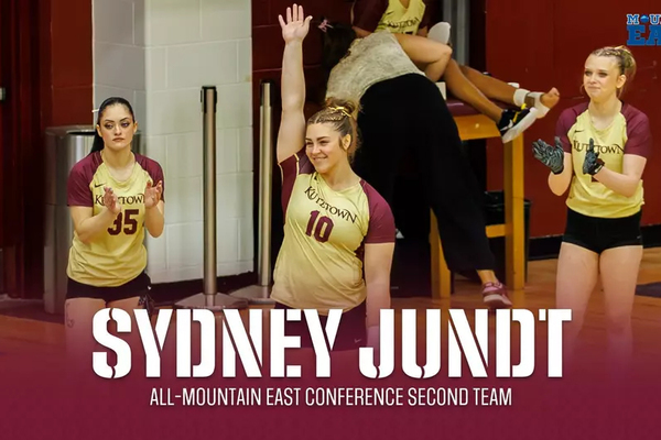 Representation of the achievement named 'Jundt Named 2026 All-Mountain East Conference Second Team for KU Women's Acrobatics and Tumbling'.