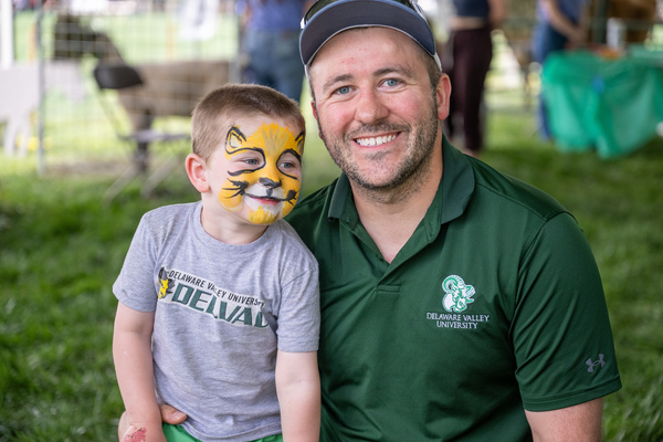 Father and son at A-Day at DelVal.