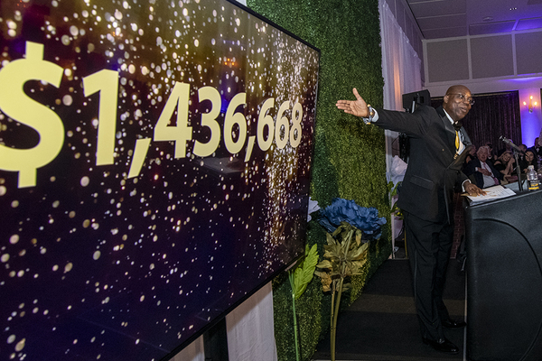 President Daniel A. Wubah announced the total raised at the inaugural Presidential Gala. 