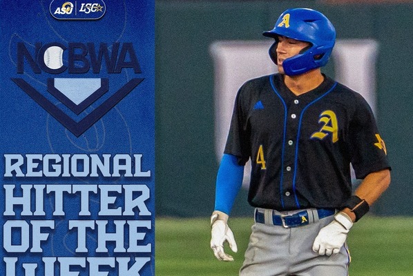 Graphic of Austin Beck as NCBWA Regional Hitter of the Week
