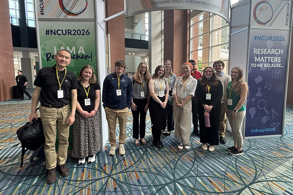 Representation of the achievement named 'Eastern undergrads present on national stage'.