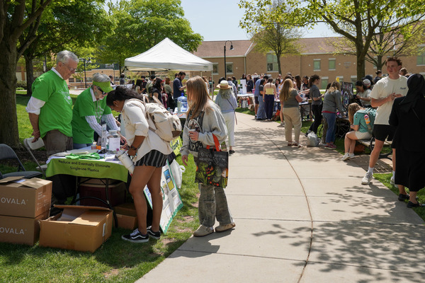 Over 350 attendees came to the Earth Day Celebration on the Quad