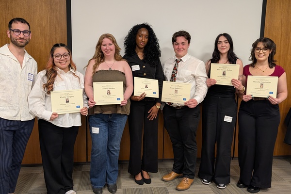 2026 Tom Hope Media Scholar Award winners. Asia Slocum-Kehrer pictured second from right.