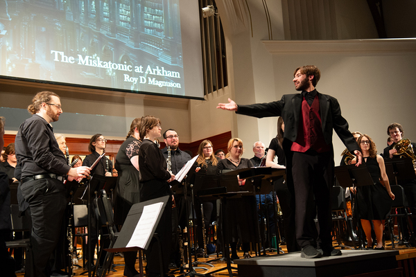 Justin Swearinger will direct the Monmouth College Wind Ensemble concert during its May 2 concert, and he also oversees The Jammers, who will perform as part of the May 3 event.