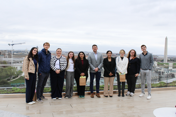 Representation of the achievement named 'Nine Salve Regina University students complete Nuala Pell Leadership Program'.
