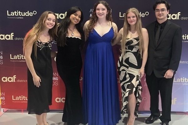 Representation of the achievement named 'Alize Cardot Earns Two District ADDY Awards at Nationally Recognized Competition'.