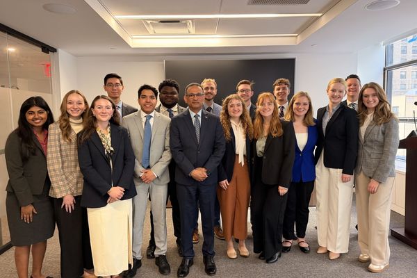 Representation of the achievement named 'Cedarville Model United Nations Team Receives Highest Award at National Competition    '.
