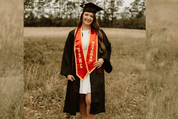 Representation of the achievement named 'UA Little Rock Student Balances Service, Family, and School'.