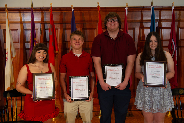 STUDENTS OF THE YEAR: Pictured from left are Brontë de Zwart, Cadan De Jong, Shane Anderson and Lexi Serpette.