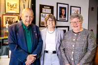 John Brooks '67, SUNY Delhi President Mary Bonderoff, and Joan Brooks. 