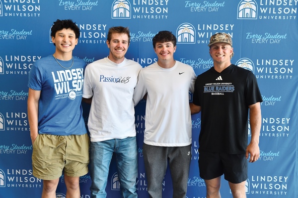 Lindsey Wilson University business students land in the top five in national competition. The Lindsey Wilson team that placed second overall included, from left: Luke Popplewell, a business administration freshman of Russell Springs, Kentucky; Aaron Shain, an interdisciplinary studies junior of Scottsville, Kentucky; Blane Bardin, a business administration freshman of Columbia; and Zane Gist, a business administration sophomore of Columbia.  