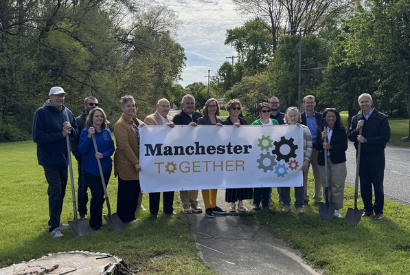 The Manchester Mile groundbreaking was held on Wednesday, May 6.
