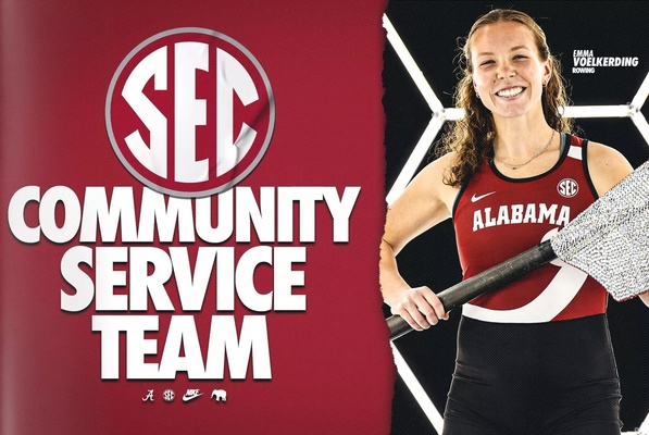 Representation of the achievement named 'Alabama's Emma Voelkerding Named to SEC Community Service Team'.