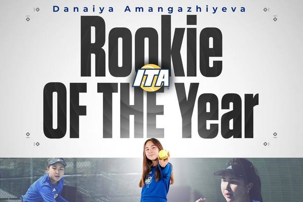 Graphic of ITA Rookie of the Year Danaiya Amangazhiyeva of Angelo State