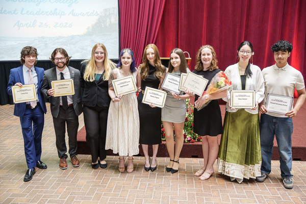 Representatives from Student Government pose together following the Student Awards Ceremony. 