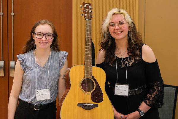 Representation of the achievement named 'SRU music students collaborate on studio project funded by research grant'.