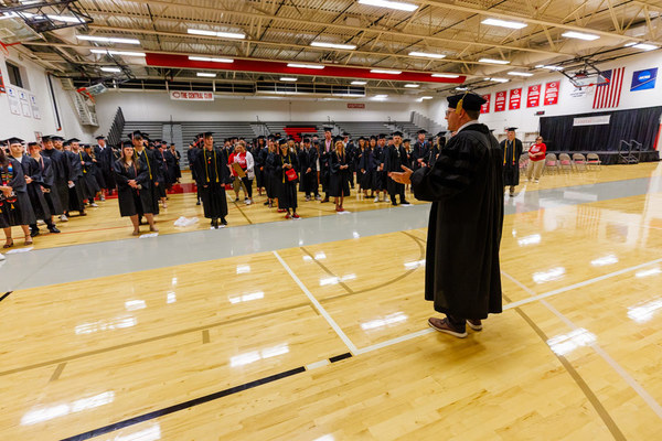 Central’s 2026 Commencement ceremony shifts inside the P.H. Kuyper Gymnasium.
