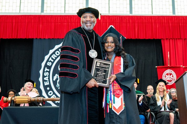 Representation of the achievement named 'ESU Announces University Leadership Award Winner'.