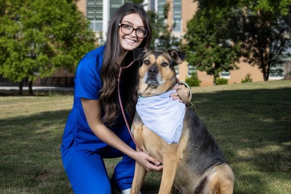 Representation of the achievement named 'KSU graduate turns biochemistry research into pathway to veterinary school'.