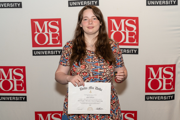 Representation of the achievement named 'Twelve students in the Rader School of Business at Milwaukee School of Engineering were inducted to Delta Mu Delta, the International Honor Society in Business.'.