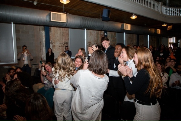 Belmont Enactus students celebrating