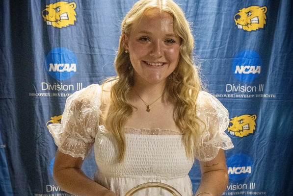 Representation of the achievement named 'Hailey Hearting Named BVU Newcomer of the Year'.