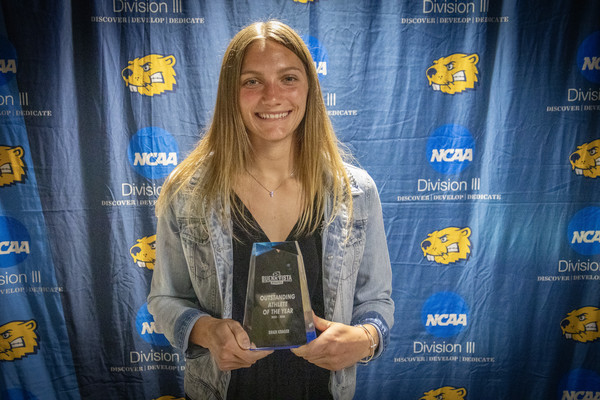 Representation of the achievement named 'Bradi Krager Receives Female Outstanding Athlete Award'.