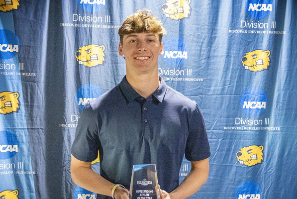 Representation of the achievement named 'Carter Seivers Receives Most Outstanding Male Athlete Award'.