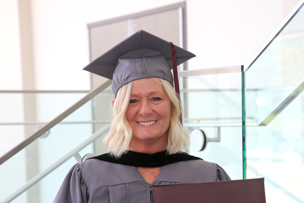 Angela Hasty of Vicksburg is the first person in her immediate family to graduate from college – earning an associate’s degree on May 14 from Hinds Community College. She said one of her goals after overcoming addiction five years ago was to continue her education after dropping out of college 30 years ago. She plans to pursue a degree in hospital administration at Jackson State University. 