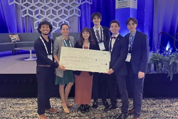 Representation of the achievement named 'Kennesaw State student team wins national supply chain competition'.