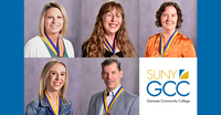 Photo Collage of Chancellor's Award winners and GCC logo
