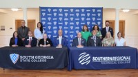 SGSC and SRTC leadership signing articulation agreement
