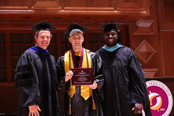 Representation of the achievement named 'Blake Eiserman Received Athletics and Activities Award at 2026 Central Penn College Commencement Ceremony'.