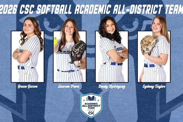 Representation of the achievement named 'Four Softball Players named to All-District Team '.