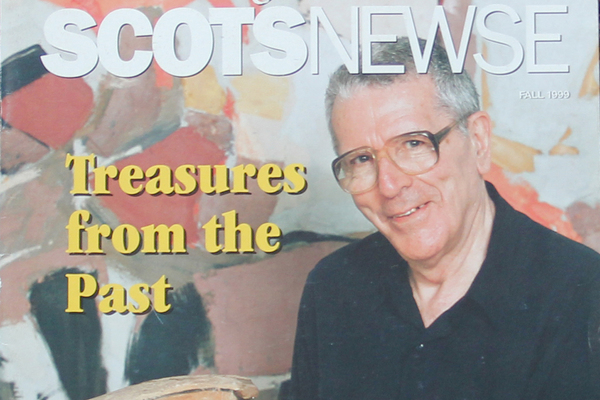 COVER STORY: Exactly 50 years after graduating from Monmouth, Shields was pictured on the cover of the Fall 1999 alumni magazine.