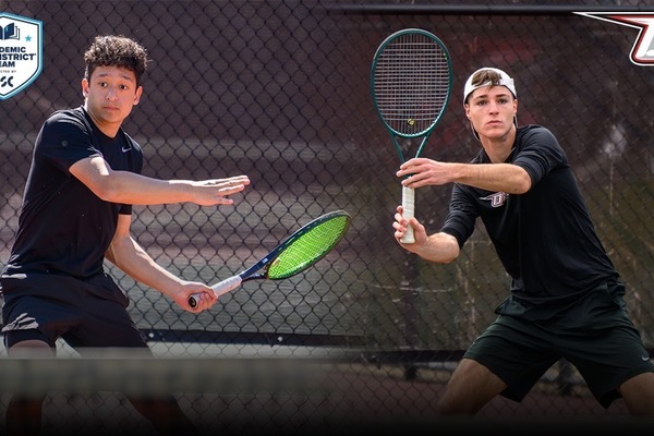 Jaden Ritterman and Chris Chippari winning College Sports Communicators Academic All-District