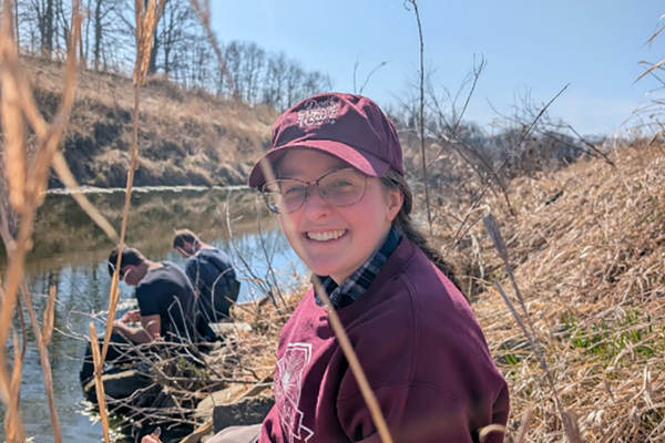 Representation of the achievement named 'Tiny Insects, Big Impact: Cedarville Study Explores Midges as Water Pollution Indicators '.