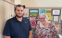 Ryan Costin stands with Jessica Moquin at the Chenango County Historical Society.