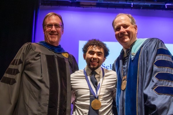 Representation of the achievement named 'Sebastian Quarella Wins Highest Honor at Hartwick College'.