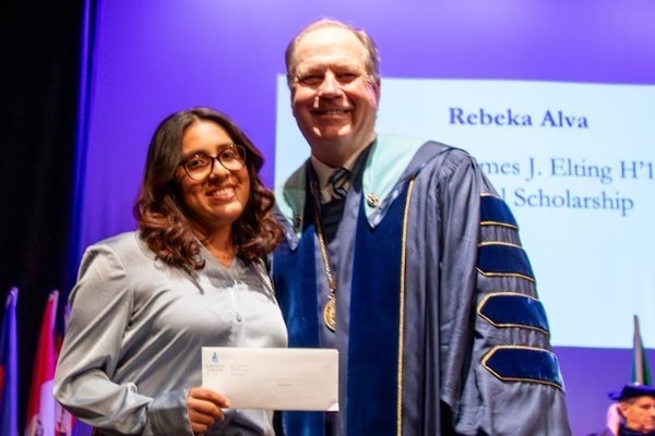 Representation of the achievement named 'Rebeka Alva Honored by Hartwick College'.