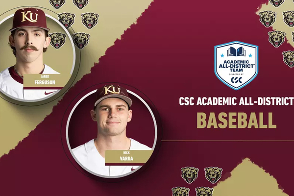 Representation of the achievement named 'Ferguson, Varda Repeat as 2026 CSC Academic All-District Baseball Selections'.